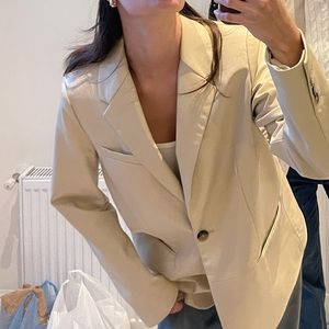 ZARA CREAM PLEATHER SET